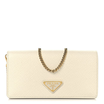 Prada Saffiano Cuir Triangle Logo Miniborse White 1 of 9