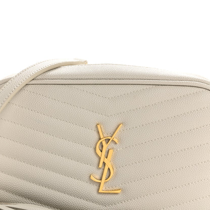 Saint Laurent Grain De Poudre Matelasse Monogram Mini Lou Camera Bag Crema Soft 8 of 10
