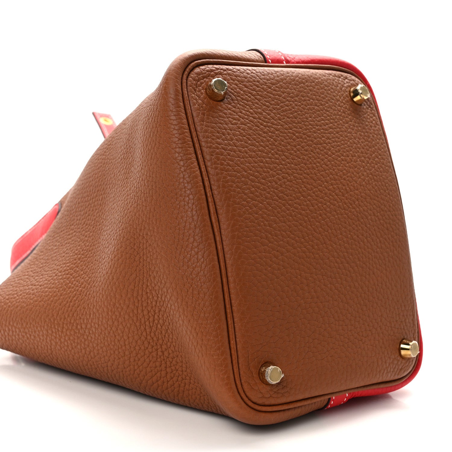 Hermes Taurillon Clemence Picotin Lock Picotin 18 PM Rouge De Coeur Gold 9 of 10
