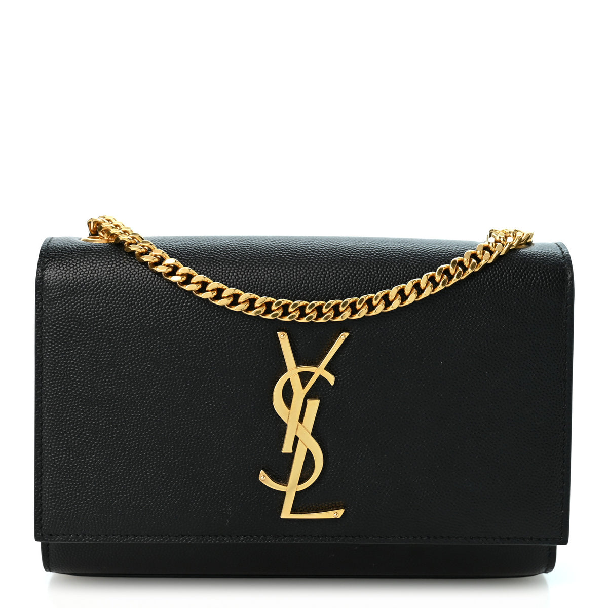 Saint Laurent Grain De Poudre Small Monogram Kate Satchel Black 1 of 9