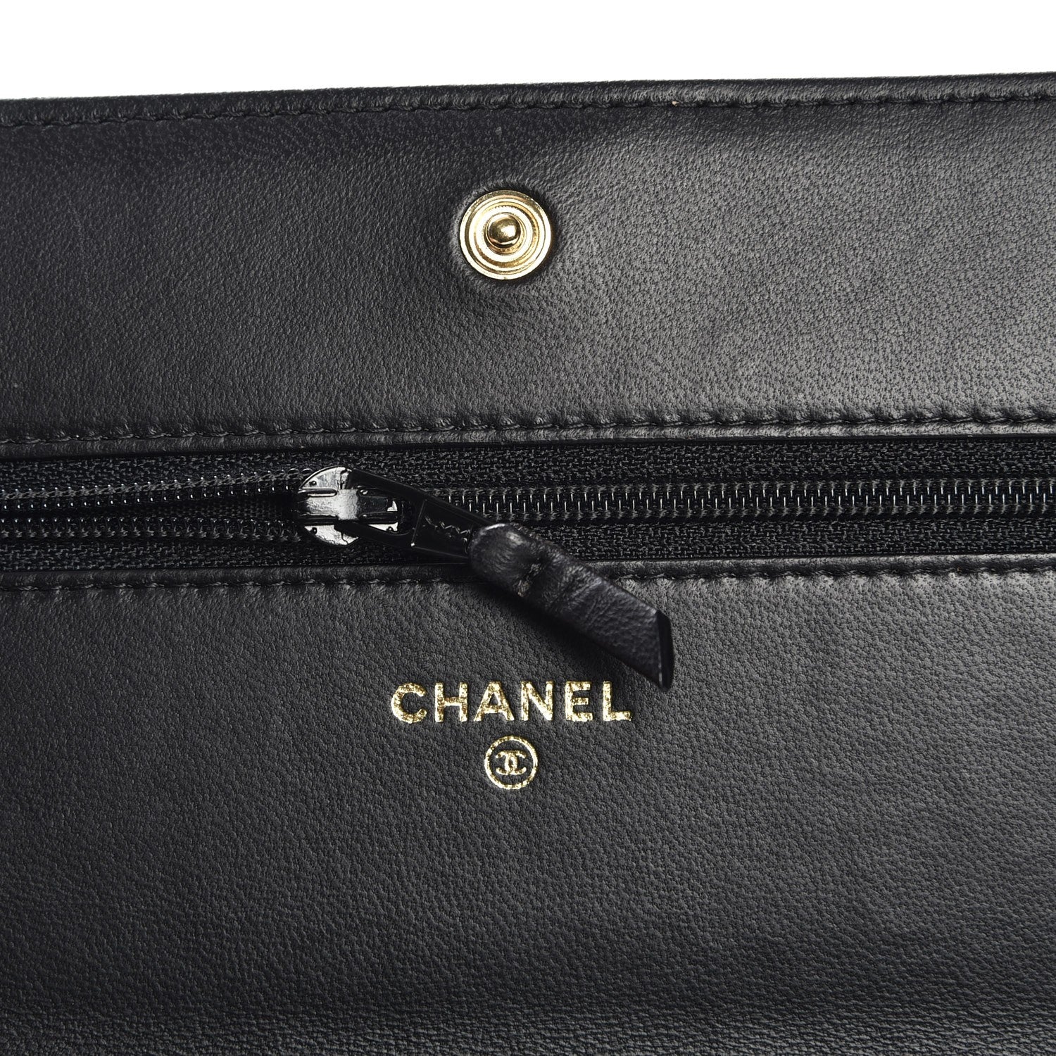 Chanel Lambskin Quilted Boy Wallet On Chain WOC Black 6 of 9