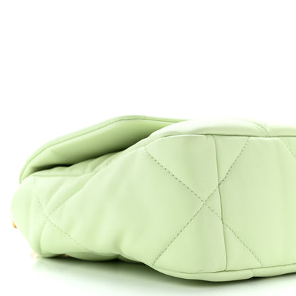 Chanel Lambskin Quilted Medium Chanel 19 Flap Light Green 9 of 10