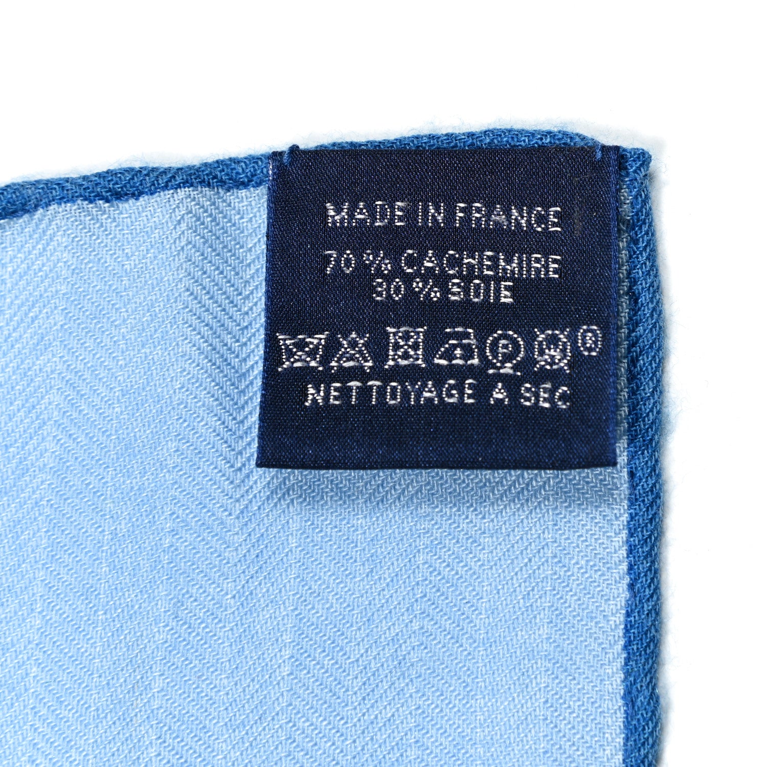 Hermes Cashmere Silk Tete a Tete Equestre Scarf 100 Marine Bleu Jean 3 of 5