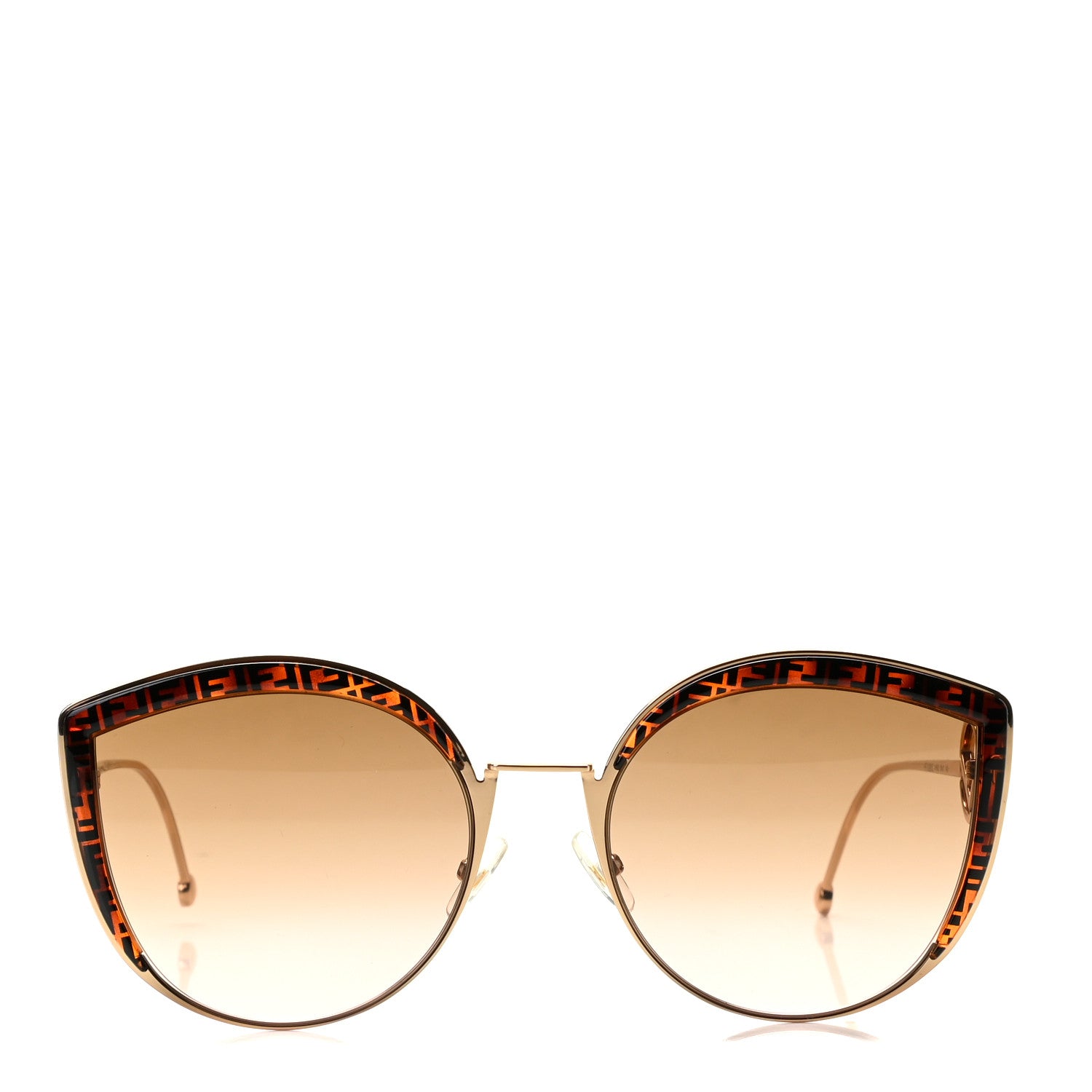 Fendi Metal Acetate F is Fendi FF Cat Eye Sunglasses FF 0290/S Gold 2 of 7