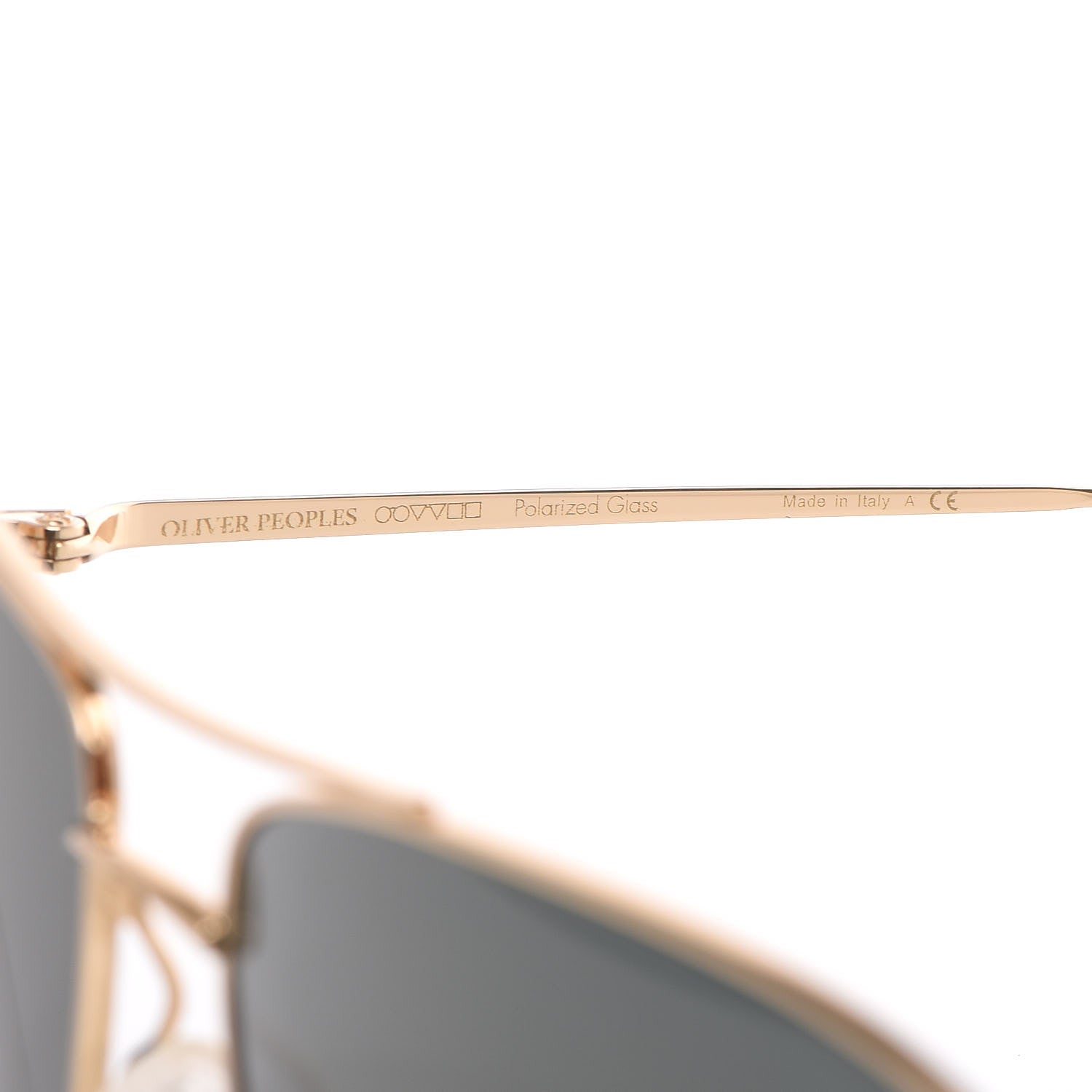 Oliver Peoples Benedict Aviator Sunglasses Gold 5 of 6