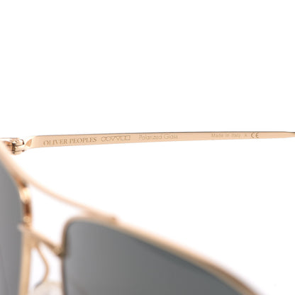 Oliver Peoples Benedict Aviator Sunglasses Gold 5 of 6