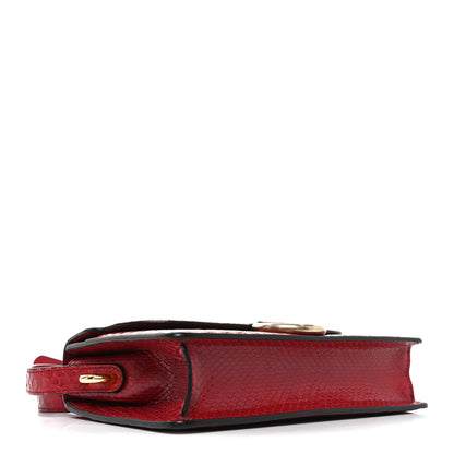 Gucci Snakeskin Small Torchon GG Ring Shoulder Bag Red 4 of 11