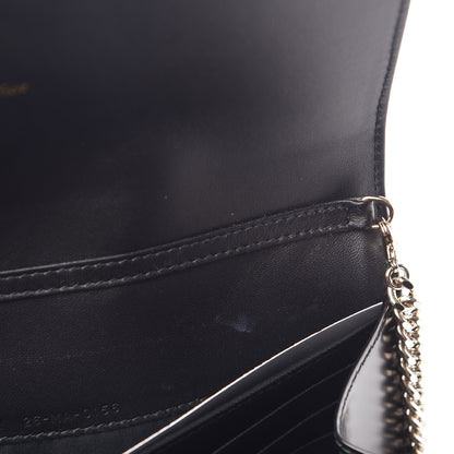 Christian Dior Smooth Calfskin Sequin Large Diorama Club Croisiere Chain Wallet Black 11 of 12