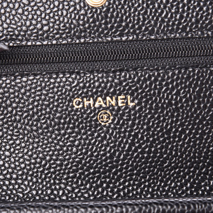 Chanel Caviar Quilted Wallet On Chain WOC Black 6 of 11