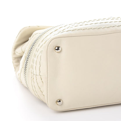 Chanel Calfskin Stitched Large Expandable Flap Bag White 9 of 15