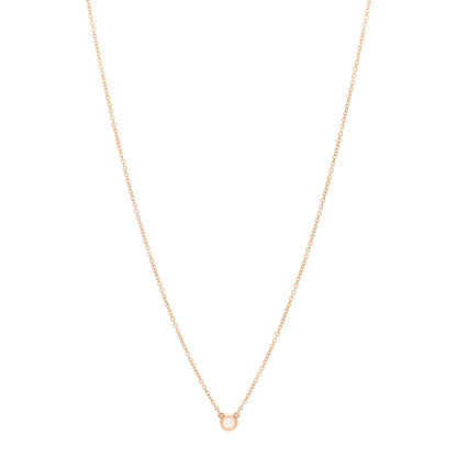 Tiffany 18K Rose Gold Diamond .05ct Elsa Peretti Diamonds by the Yard Pendant Necklace 1 of 4