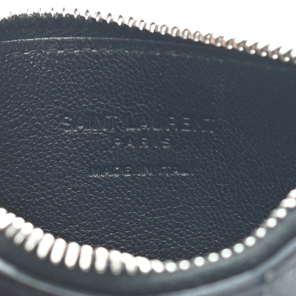 Saint Laurent Calfskin 5 Fragments Zip Pouch Card Holder Black 6 of 7