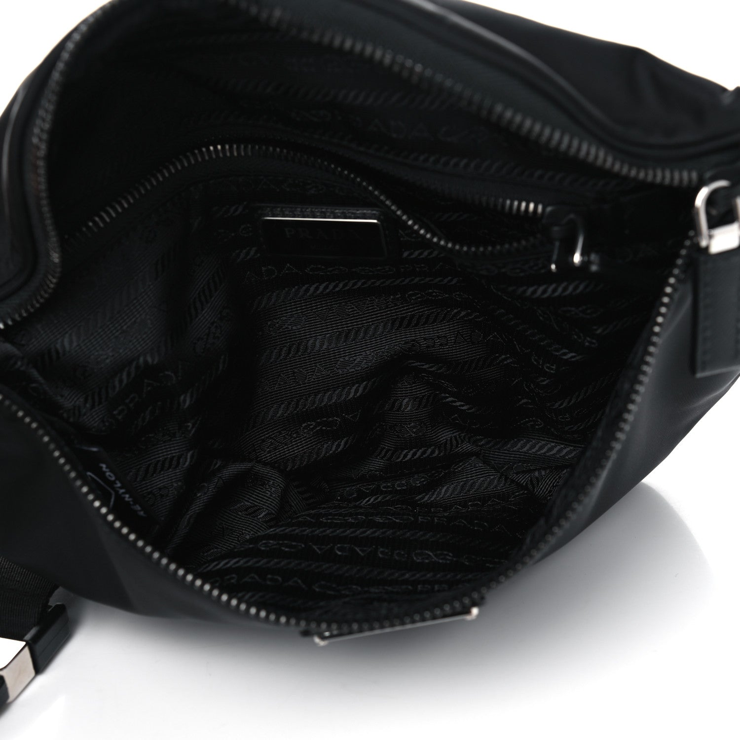 Prada Tessuto Nylon Saffiano Belt Bag Black 4 of 4