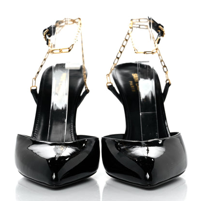 Saint Laurent Patent Venus Chain 95 Pumps 37 Black 2 of 8