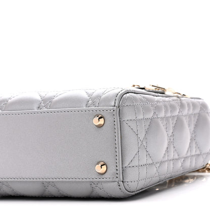 Christian Dior Lambskin Cannage Mini Lady Dior Grey 10 of 11