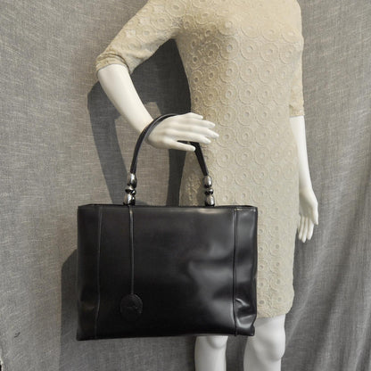 Christian Dior Leather Chrome Beaded Large Tote 2 of 8