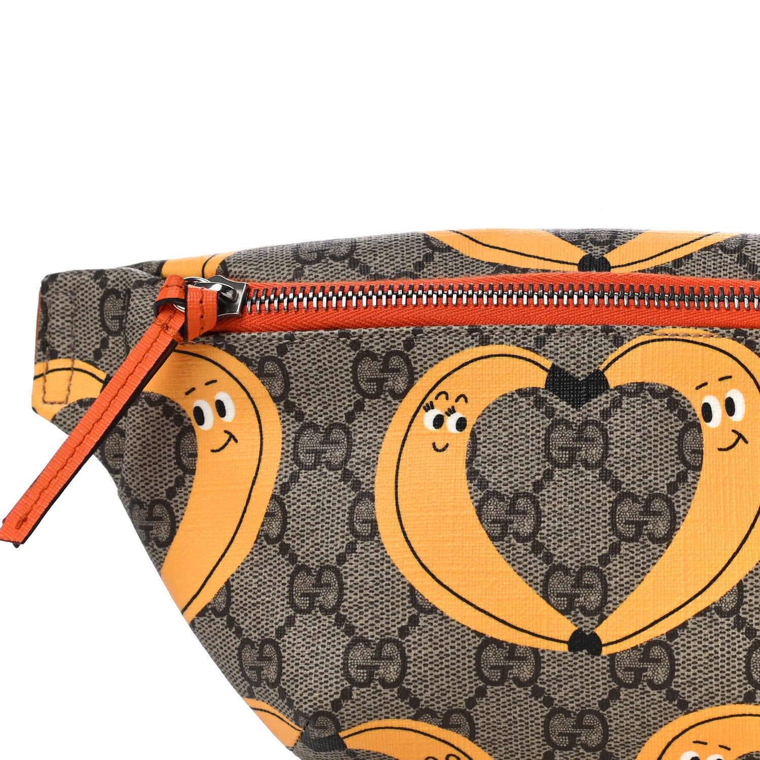 Gucci GG Supreme Monogram Banana Childrens Belt Bag Beige Ebony Multicolor Carrot Orange 8 of 10