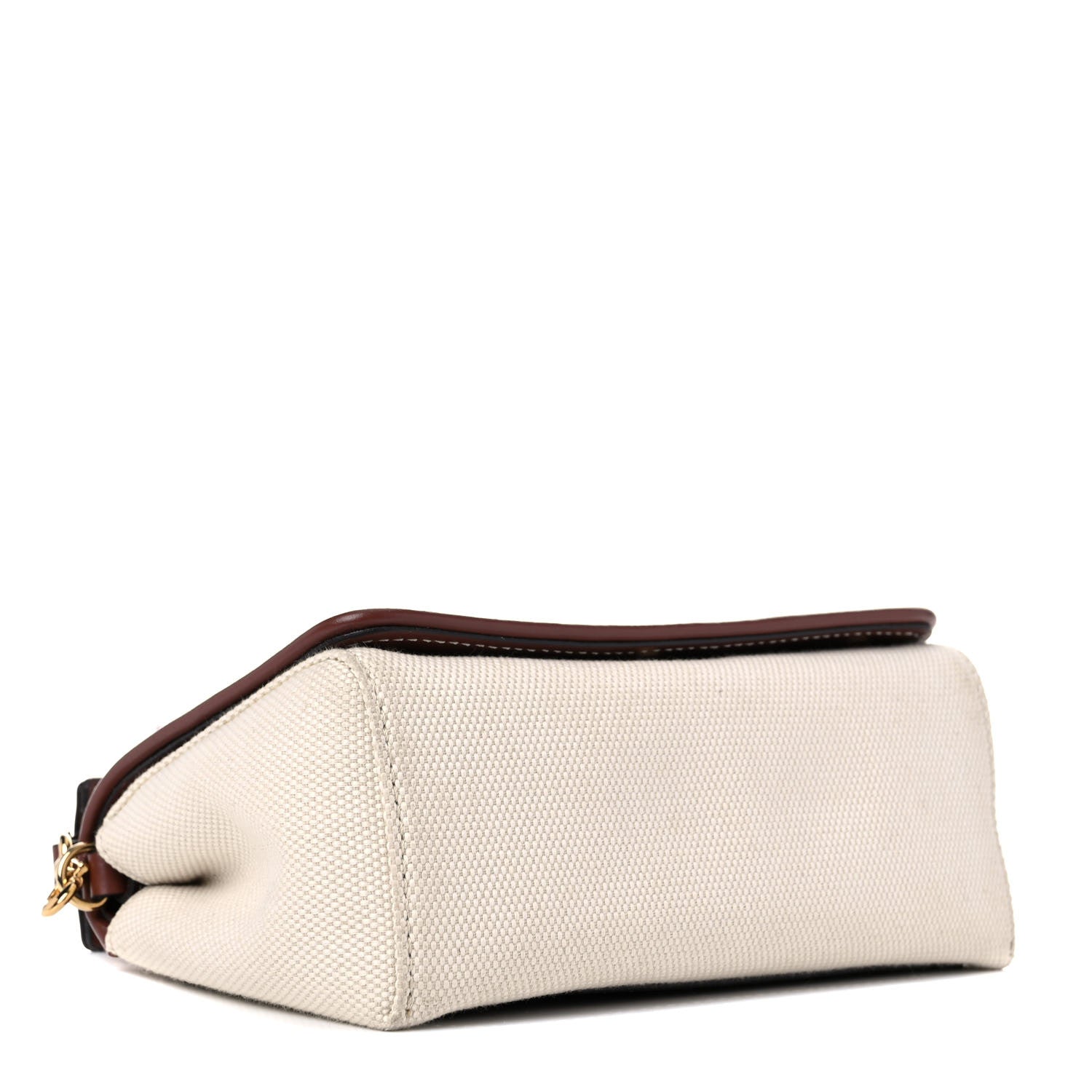 Burberry Calfskin Canvas Horseferry Print Hackberry Crossbody Bag Natural Tan 4 of 15