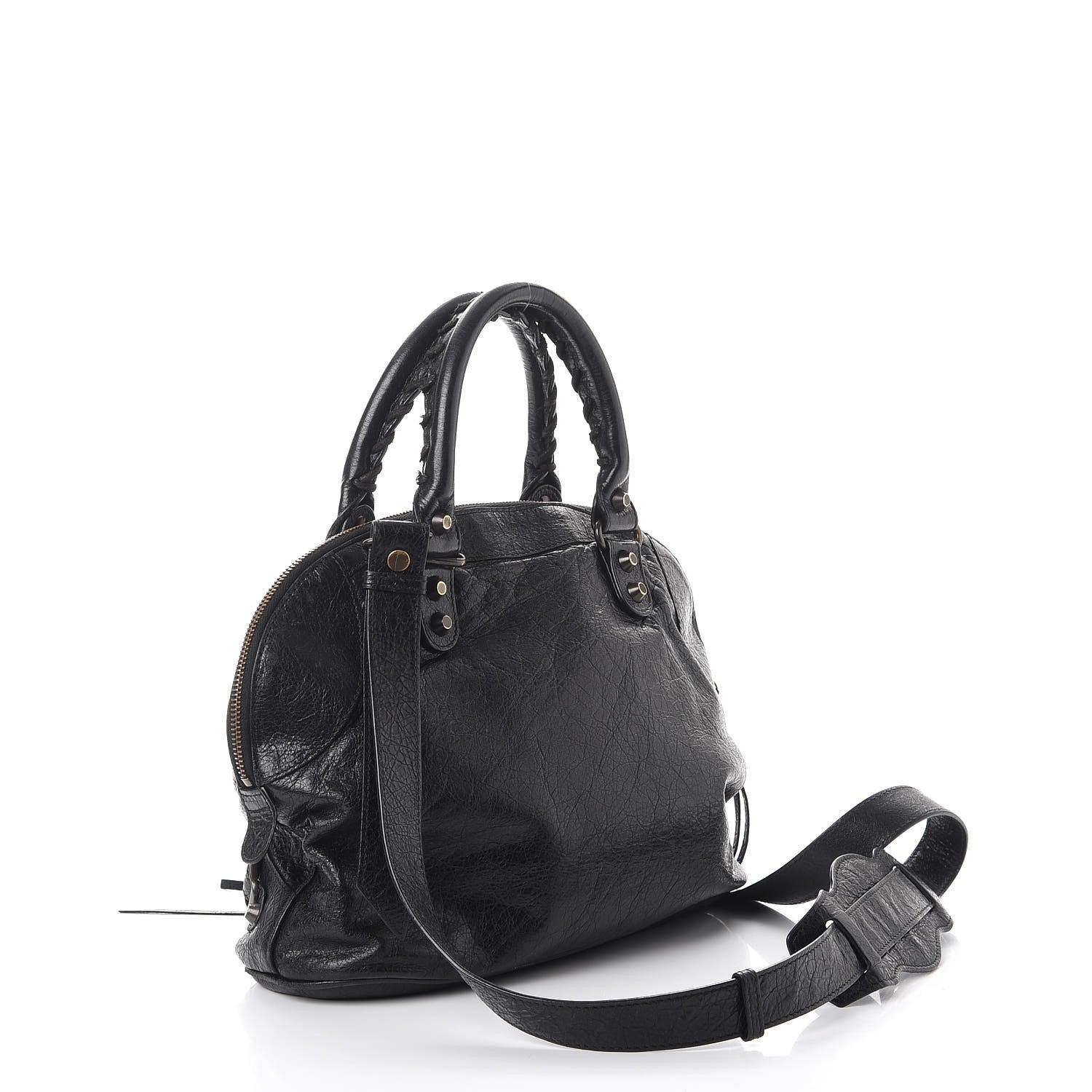 Balenciaga Agneau Classic Hardware Bowling Bag Black 3 of 12