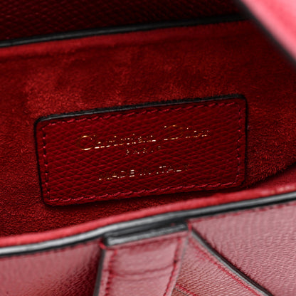 Christian Dior Grained Calfskin Mini Saddle Bag Red 6 of 9