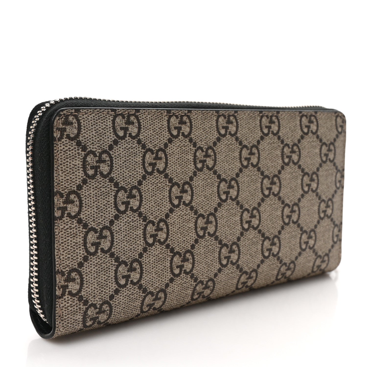 Gucci GG Supreme Monogram Kingsnake Zip Around Wallet Black 3 of 7