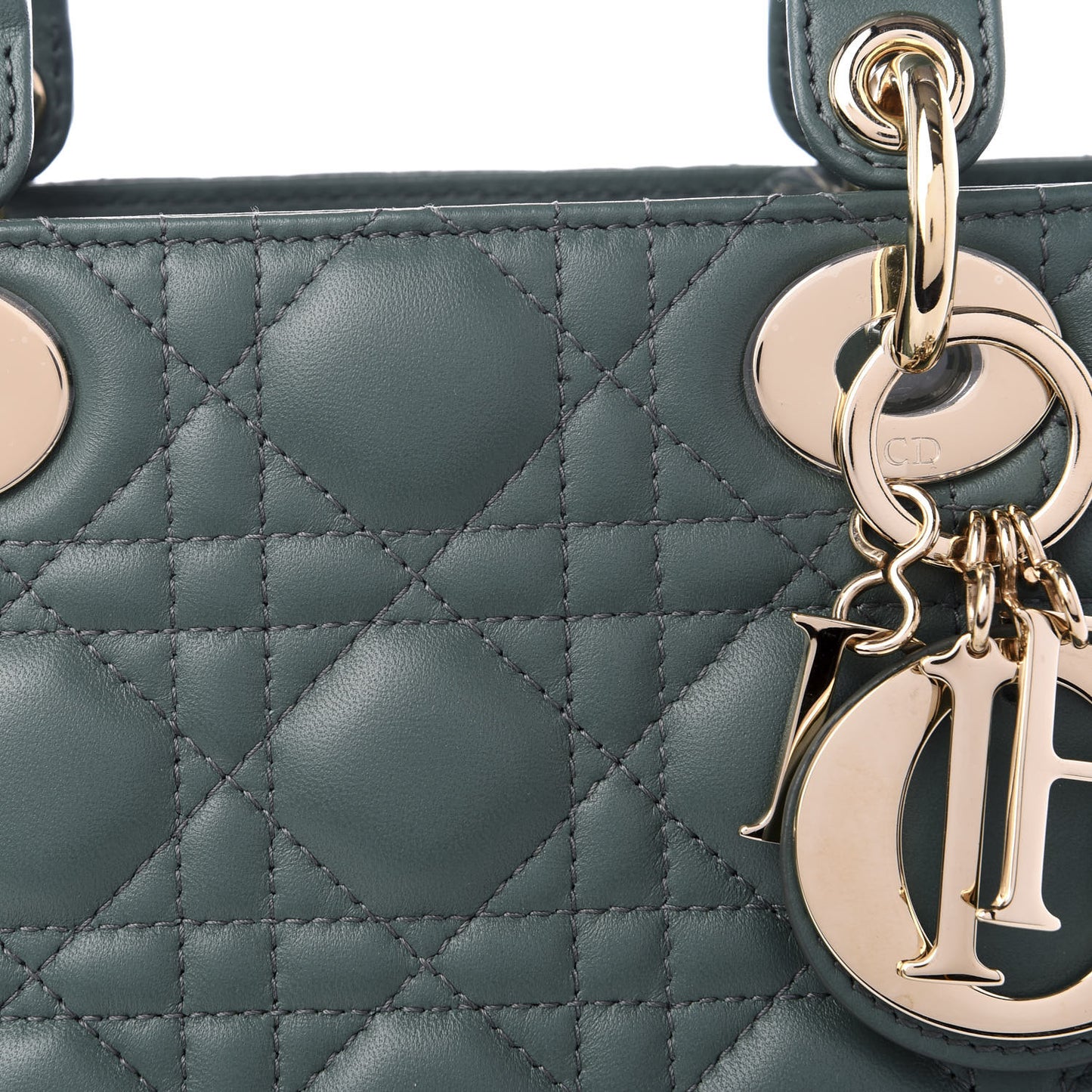 Lambskin Cannage Small My ABCDior Lady Dior Green