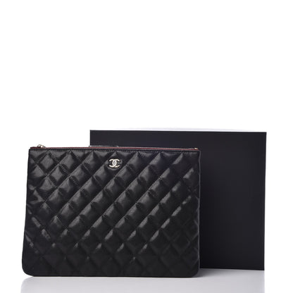 Chanel Caviar Quilted Large Cosmetic Case Black 8 of 8