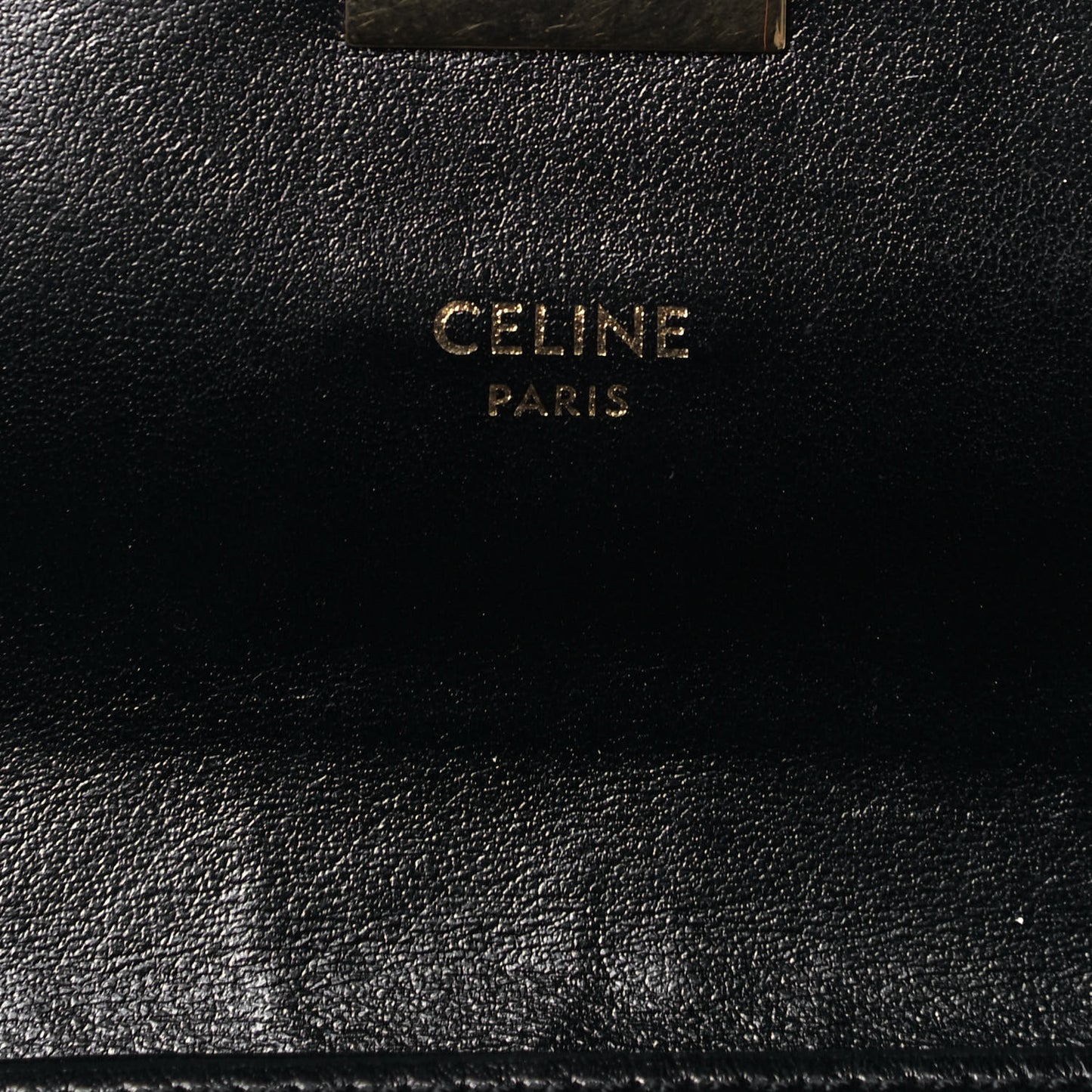Shiny Smooth Calfskin C Wallet On Chain Bag Black