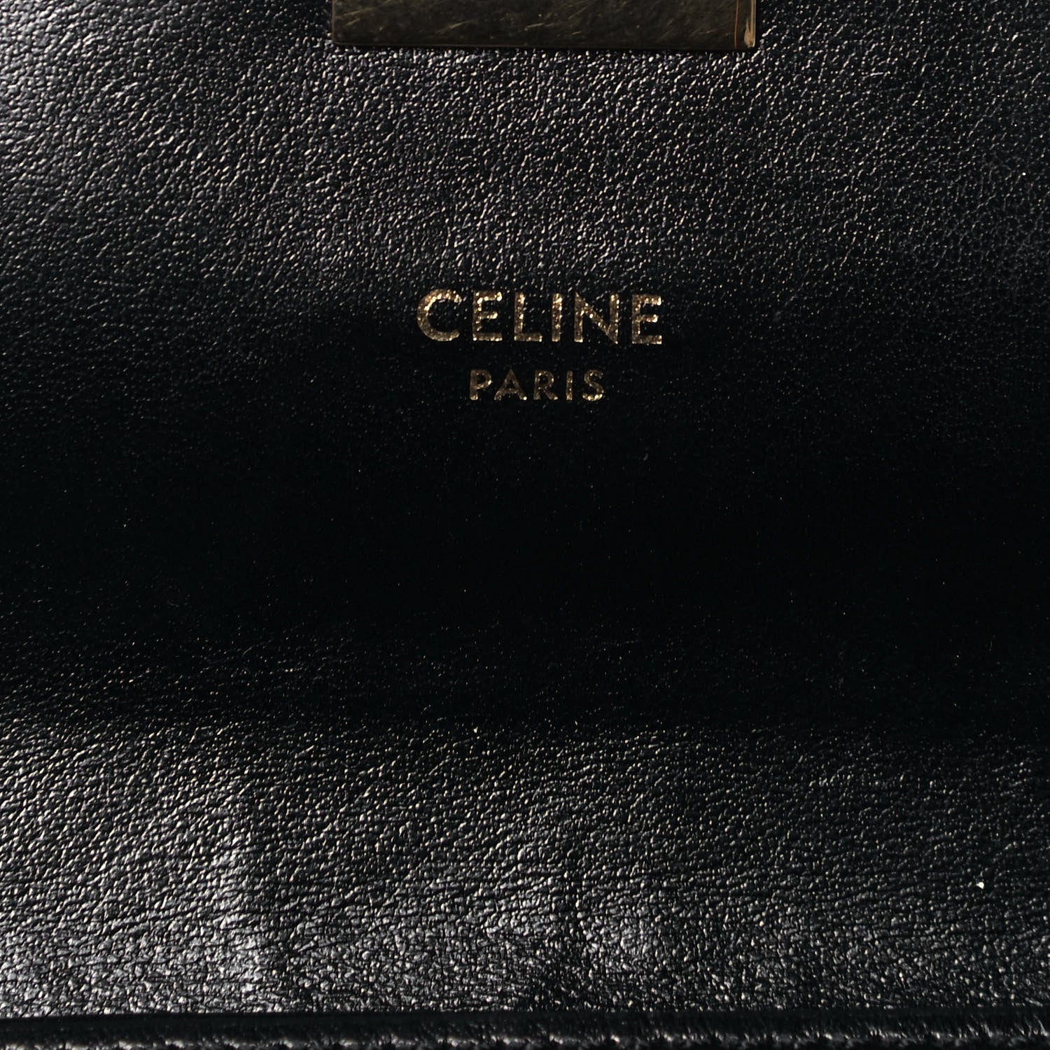 Celine Shiny Smooth Calfskin C Wallet On Chain Bag Black 5 of 9