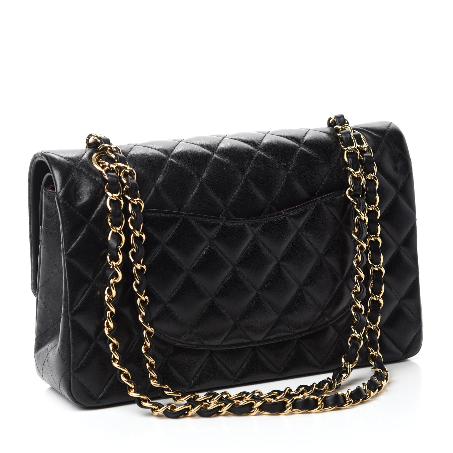 Chanel Lambskin Quilted Medium Double Flap Black 4 of 13