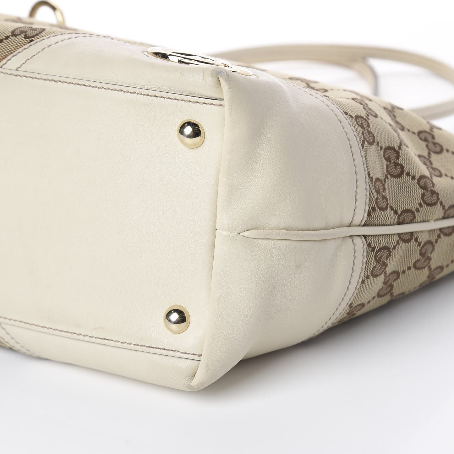 Monogram Medium New Britt Tote Off White