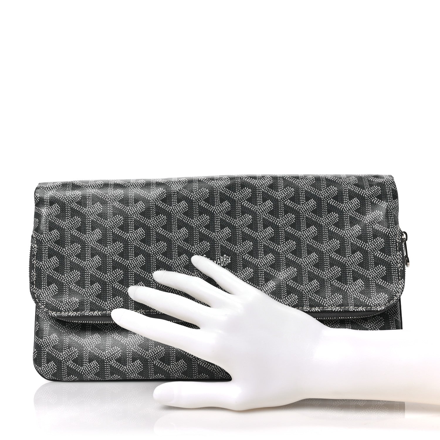 Goyard Goyardine Sainte Marie Soft Clutch Grey 2 of 7