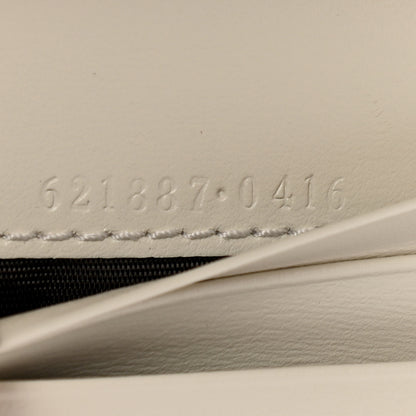 Gucci Boarded Plutone Calfskin Horsebit 1955 Card Case Wallet Mystic White 7 of 9