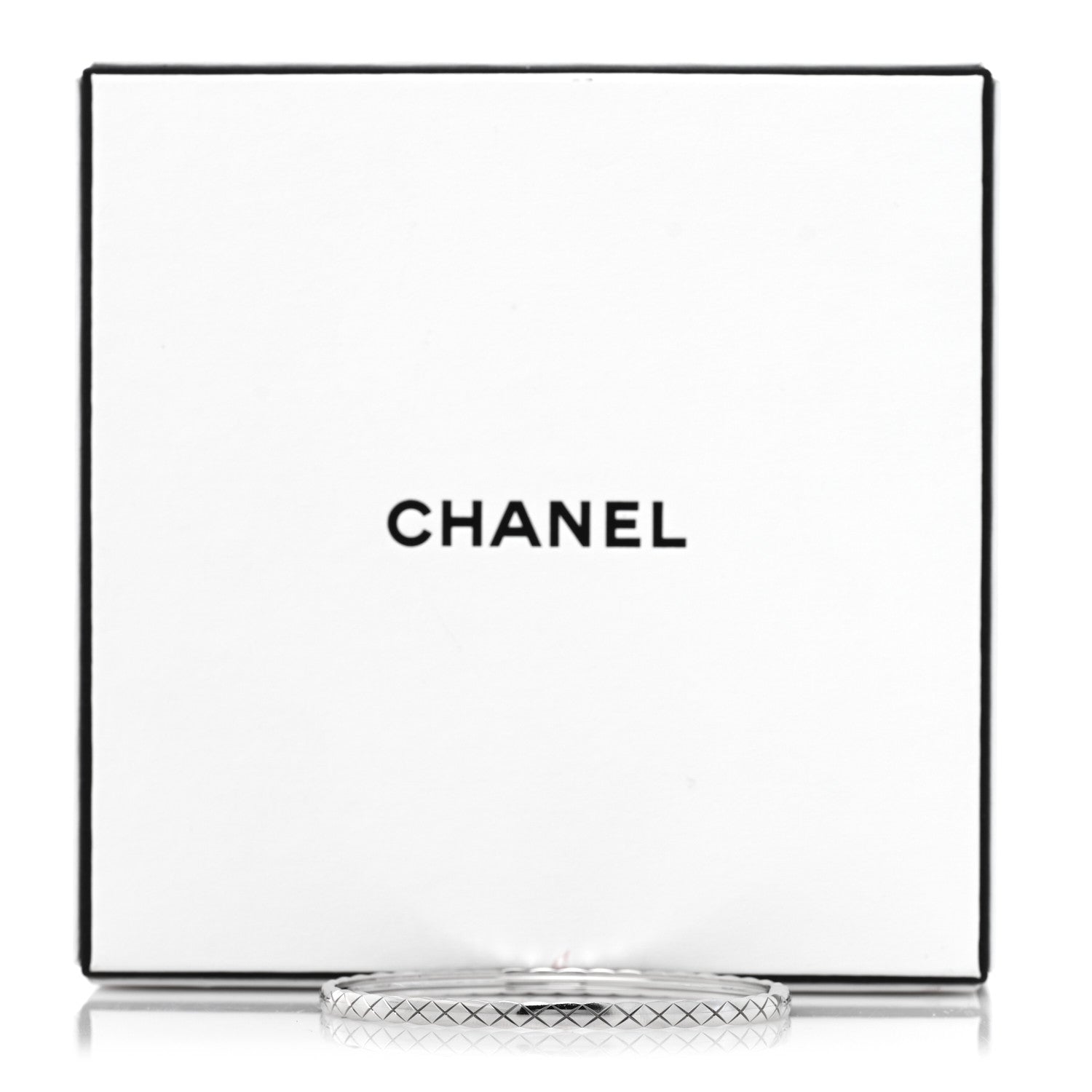 Chanel 18K White Gold Mini Coco Crush Bangle Bracelet L 4 of 4