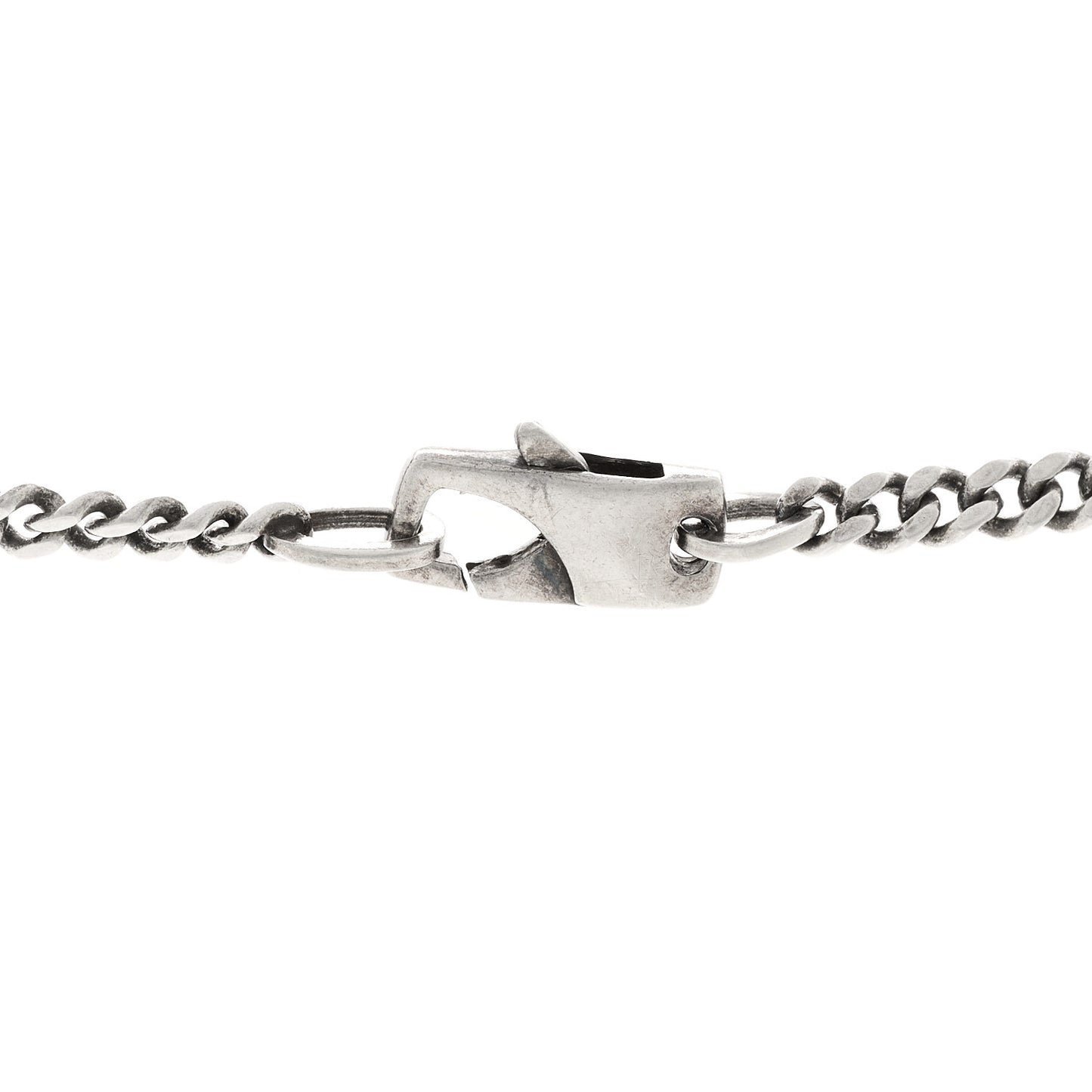 Darkened Sterling Silver G Bar Pendant Necklace