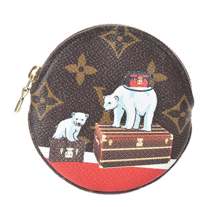 Louis Vuitton Monogram 2017 Christmas Animation Round Coin Purse 1 of 7