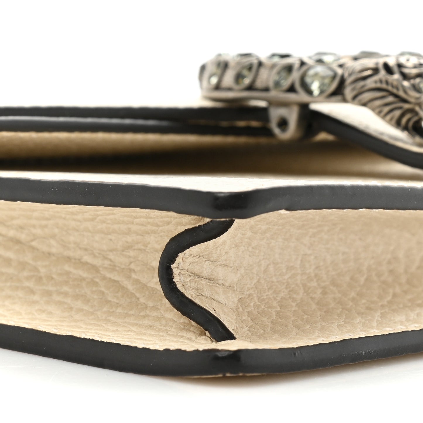 Dollar Calfskin Crystal Super Mini Dionysus Shoulder Bag Mystic White Black Diamond