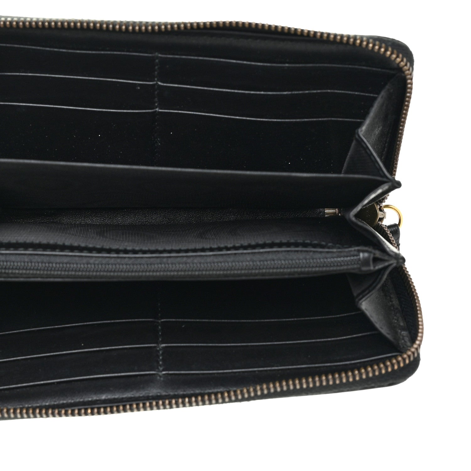 Gucci Calfskin Matelasse GG Marmont Zip Around Wallet Black 5 of 24