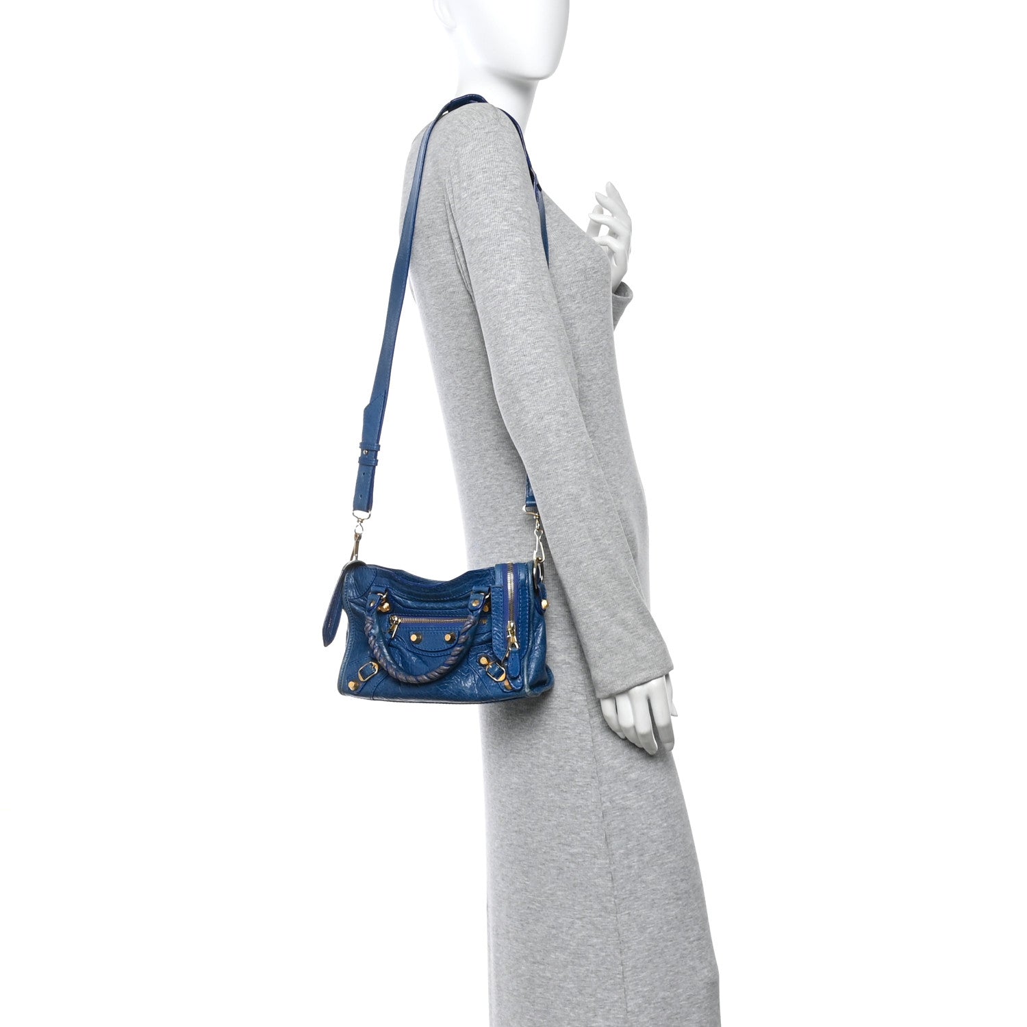 Balenciaga Agneau Giant 12 Gold Hardware Mini City Bleu Lazuli 2 of 13