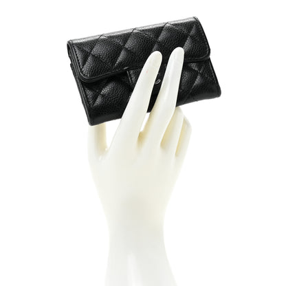 Chanel Caviar Quilted Flap Card Holder Wallet Black 2 of 13