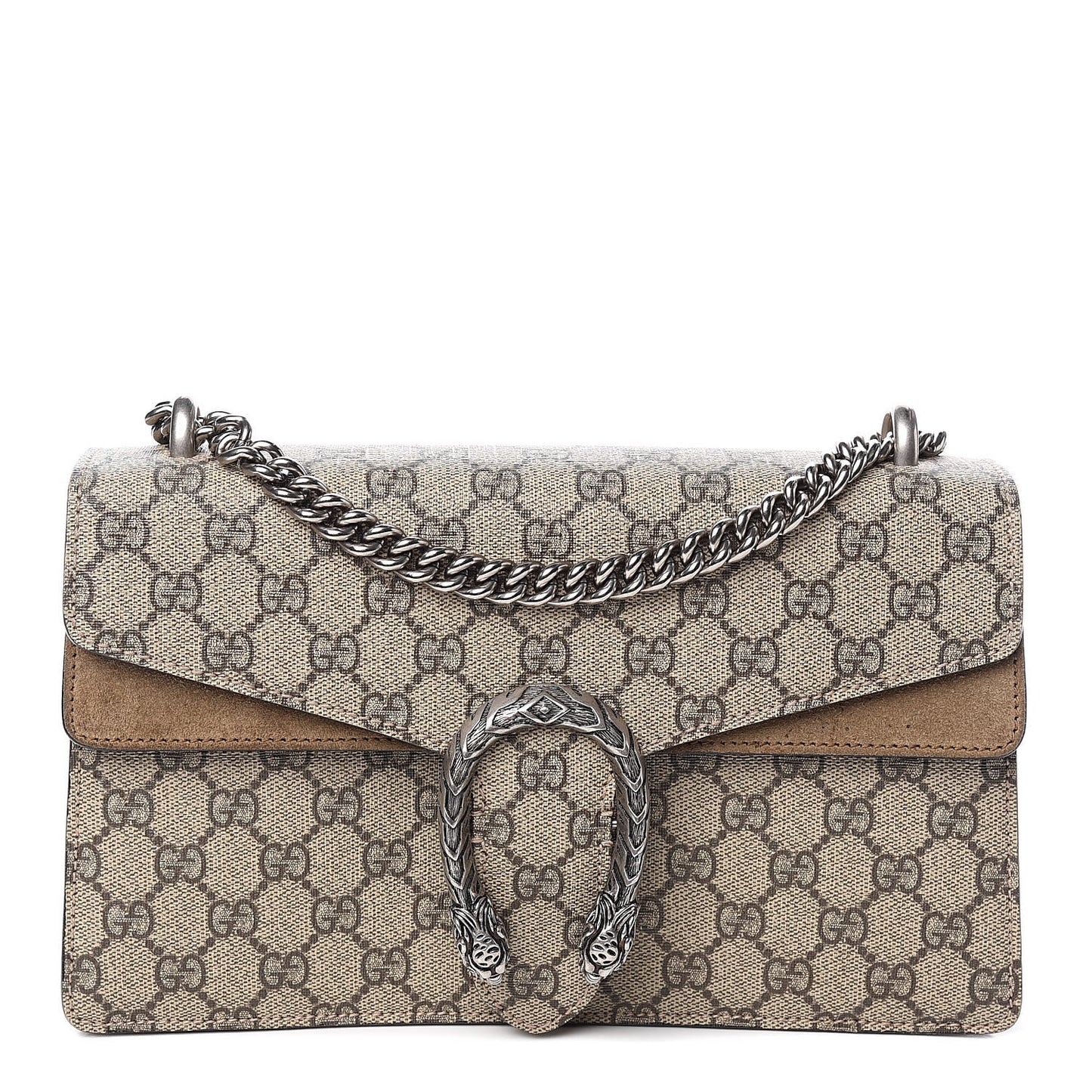 GG Supreme Monogram Small Dionysus Shoulder Bag Taupe