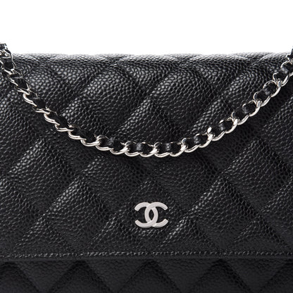 Chanel Caviar Quilted Wallet On Chain WOC Black 10 of 11