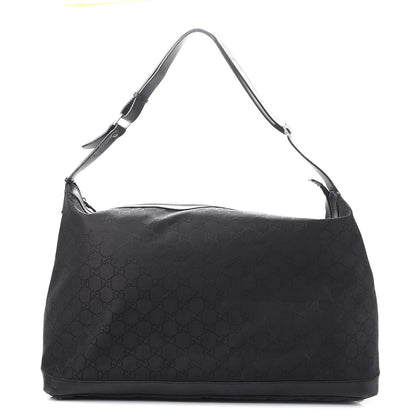 Gucci Nylon Monogram Travel Hobo Black 1 of 19