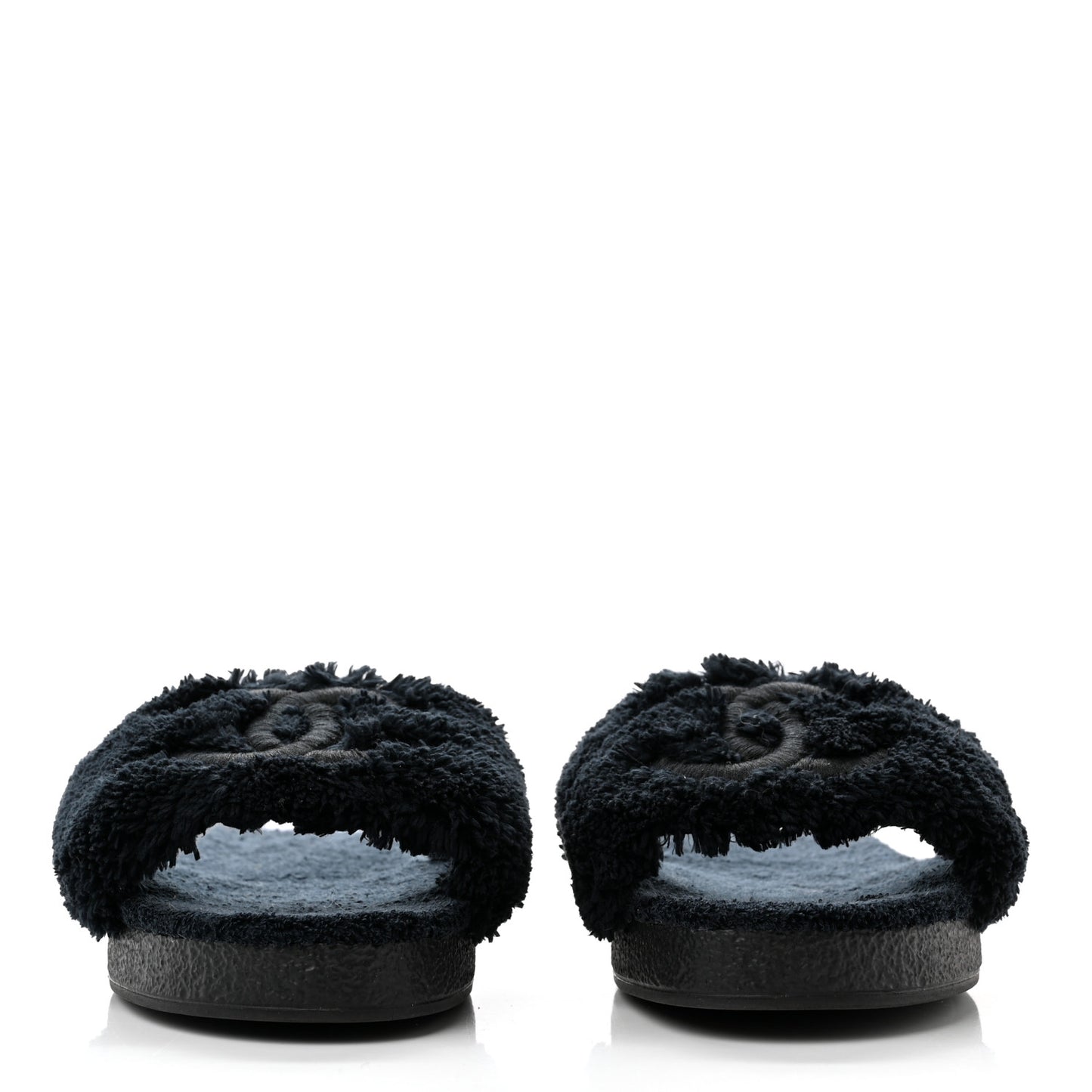 Terry CC Flat Mules Sandals 38 Black