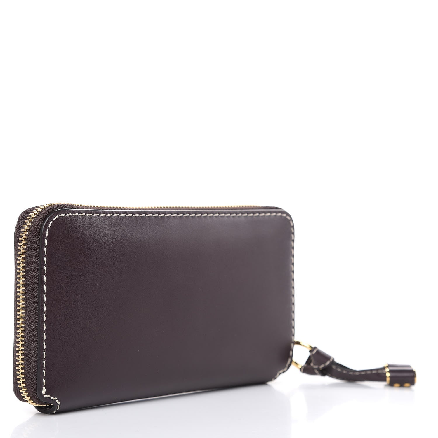 Chloe Calfskin Marcie Long Zip Around Wallet Black Raisin 3 of 7