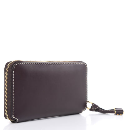 Chloe Calfskin Marcie Long Zip Around Wallet Black Raisin 3 of 7