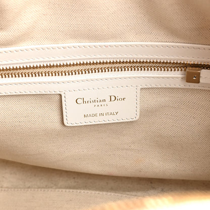 Christian Dior Calfskin Dior Vibe Zip Bowling Bag White 6 of 10