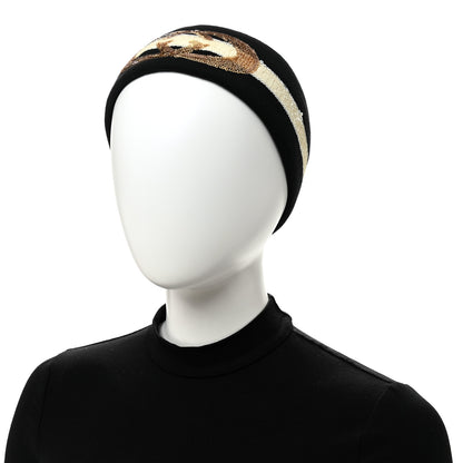 Gucci Sequin Polyester Headband M 57 Black White 2 of 4