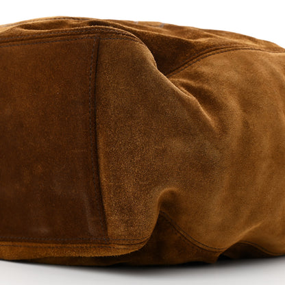 Chanel Suede Tortoise CC Drawstring Tote Brown 10 of 12