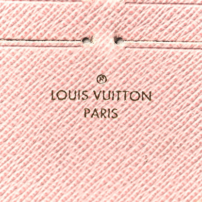 Louis Vuitton Damier Ebene Clemence Wallet Rose Ballerine 6 of 7